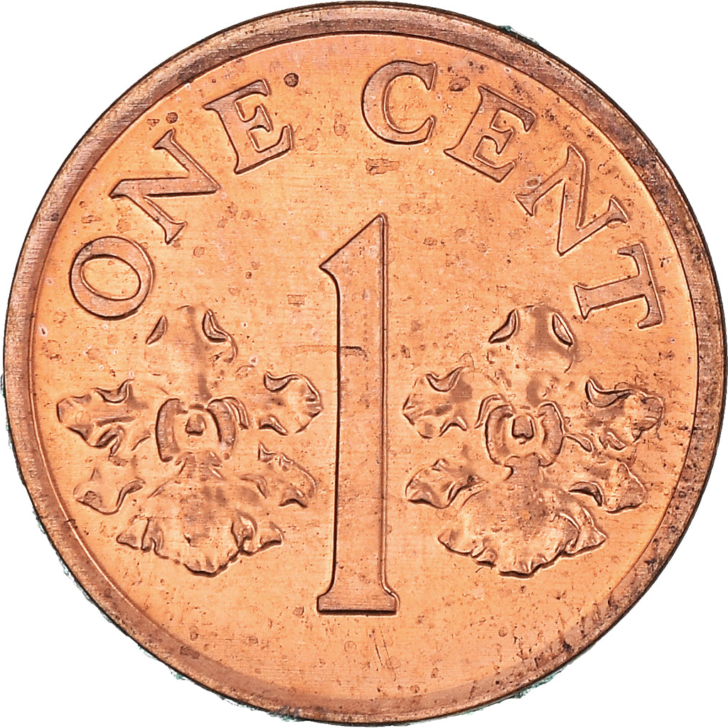 Coin, Singapore, Cent, 1994, Singapore Mint, MS(63), Copper Plated Zinc, KM:98