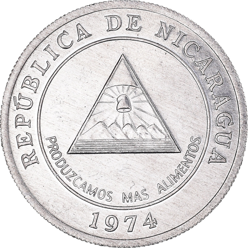 Münze, Nicaragua, 5 Centavos, 1974, VZ+, Aluminium, KM:27