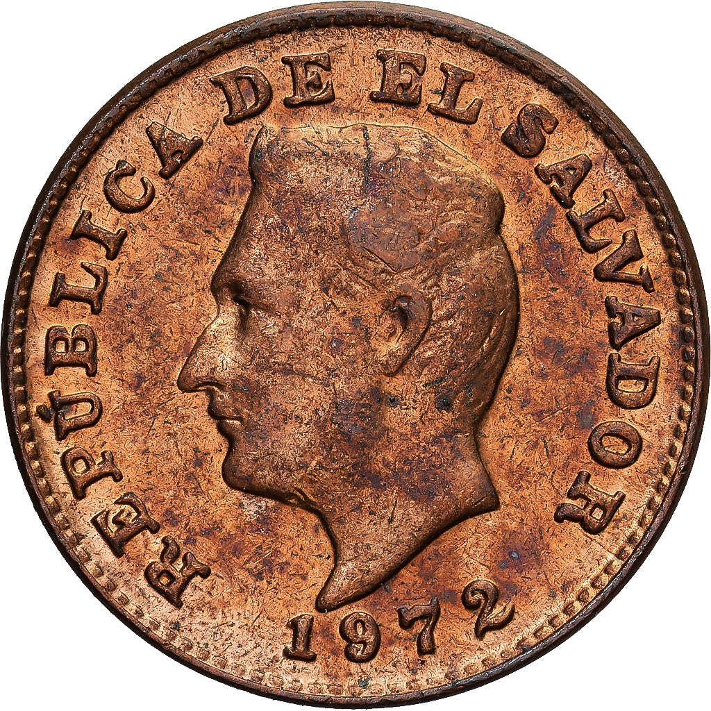 Coin, El Salvador, Centavo, 1972, AU(55-58), Bronze, KM:135.1