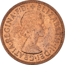 Coin, Great Britain, Elizabeth II, 1/2 Penny, 1967, MS(60-62), Bronze, KM:896