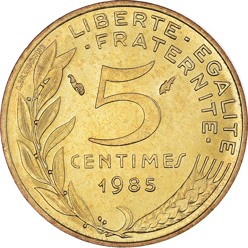 Münze, Frankreich, Marianne, 5 Centimes, 1985, Paris, UNZ, Aluminum-Bronze