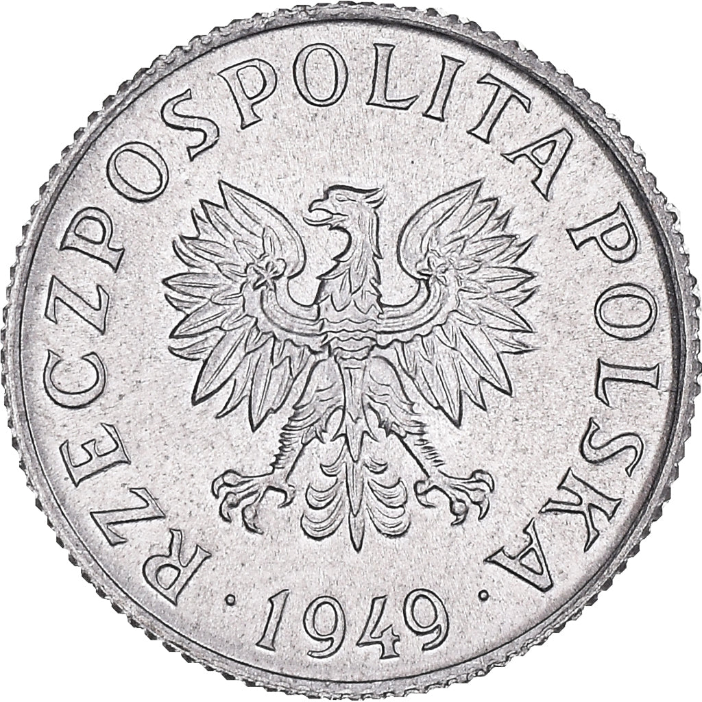 Münze, Polen, Grosz, 1949, UNZ, Aluminium, KM:39