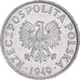 Münze, Polen, Grosz, 1949, UNZ, Aluminium, KM:39