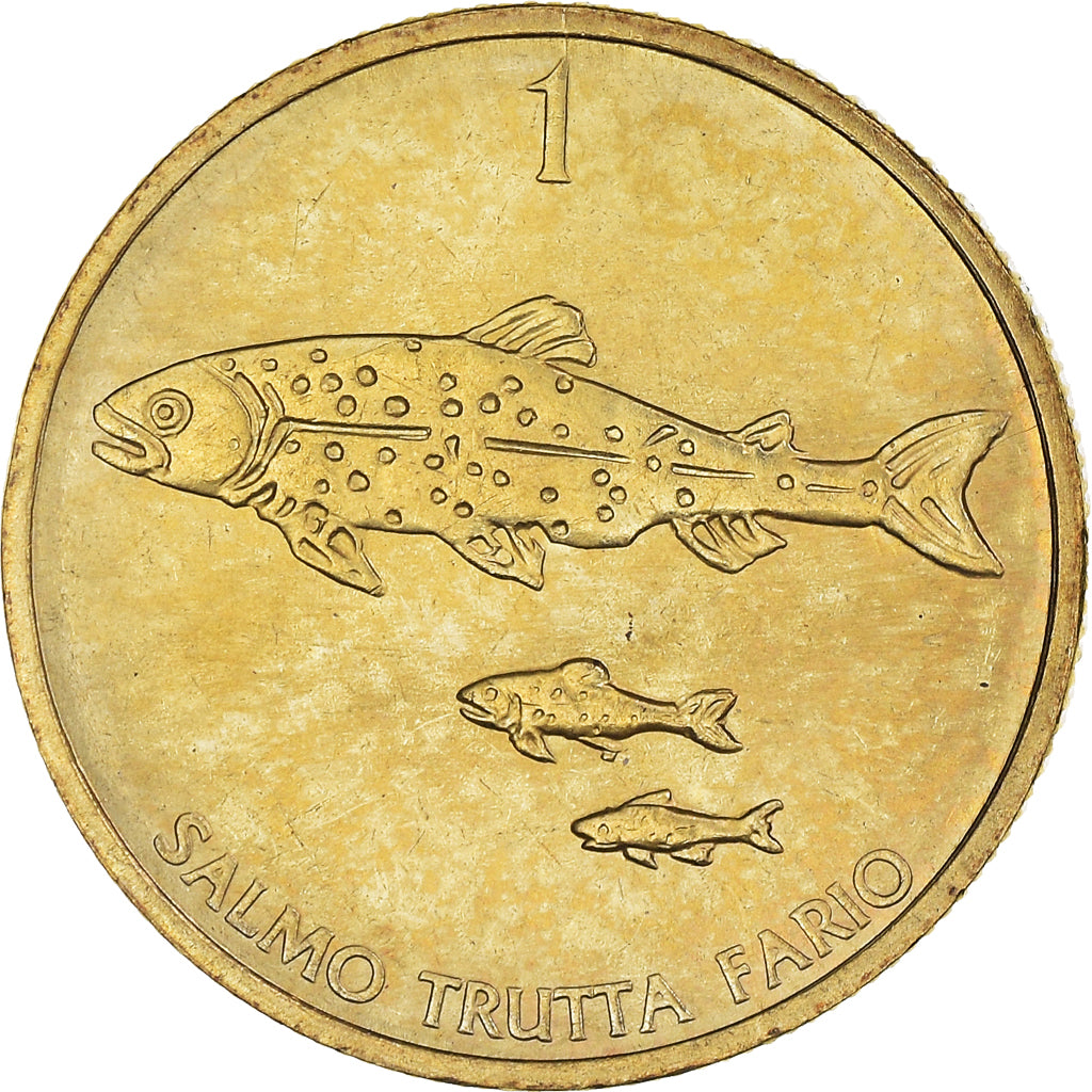 Coin, Slovenia, Tolar, 1992, MS(63), Nickel-brass, KM:4