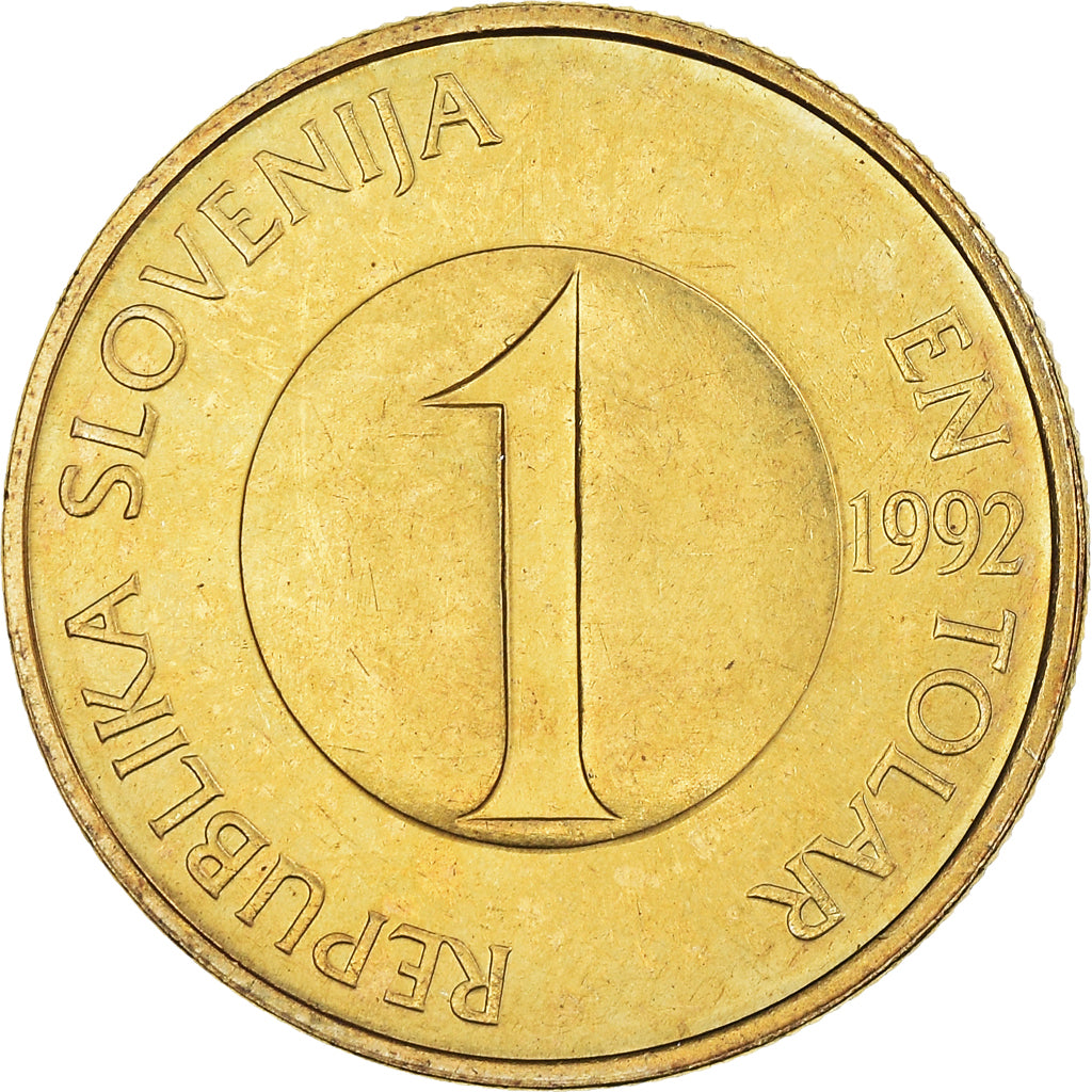 Coin, Slovenia, Tolar, 1992, MS(63), Nickel-brass, KM:4