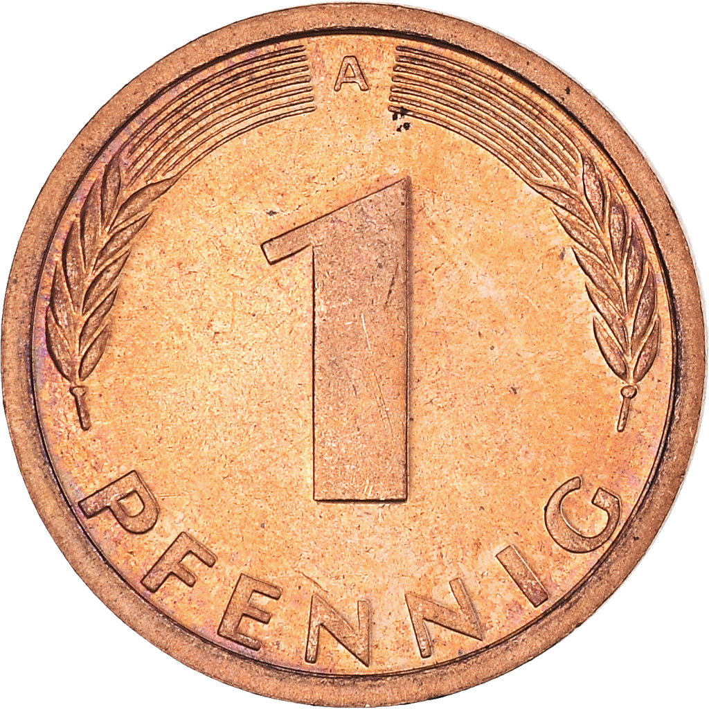 Coin, GERMANY - FEDERAL REPUBLIC, Pfennig, 1991, Berlin, MS(63), Copper Plated