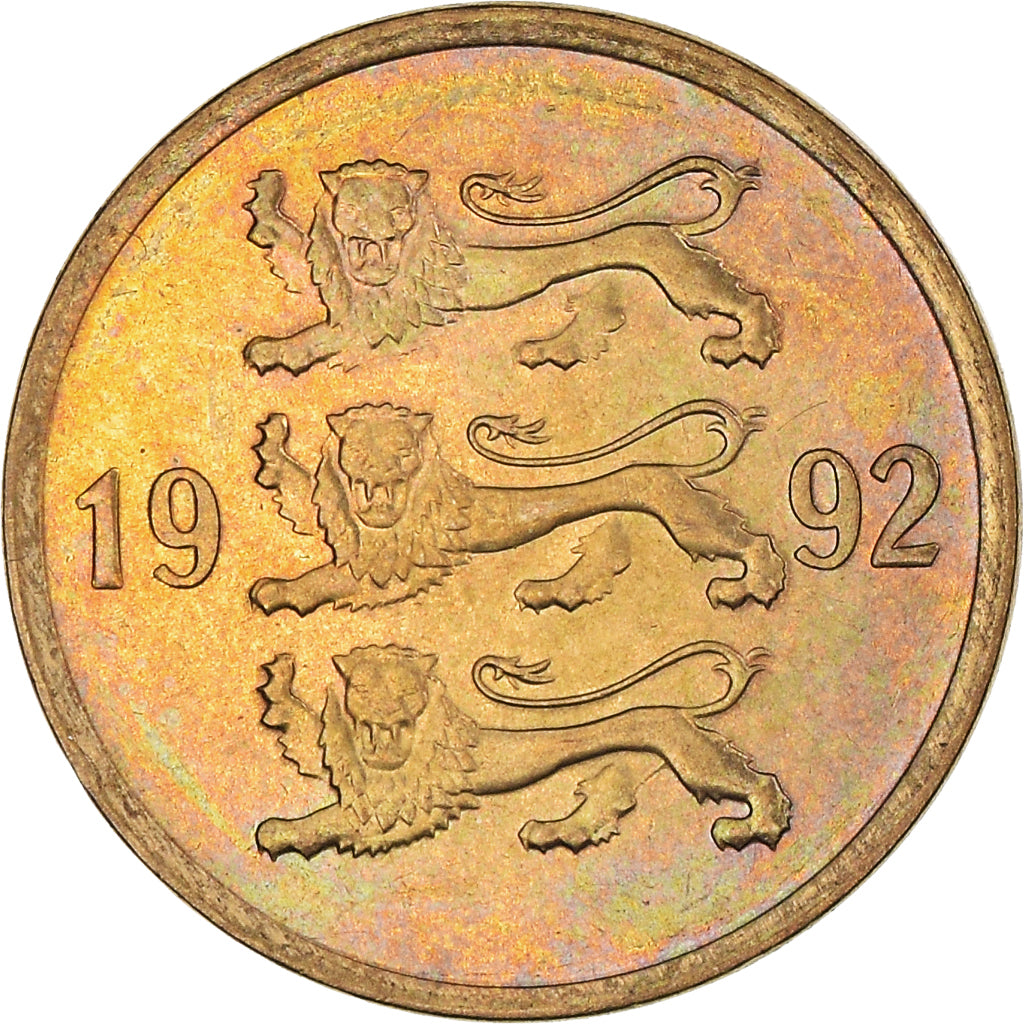 Munten, Estland, 10 Senti, 1992, no mint, UNC-, Aluminum-Bronze, KM:22