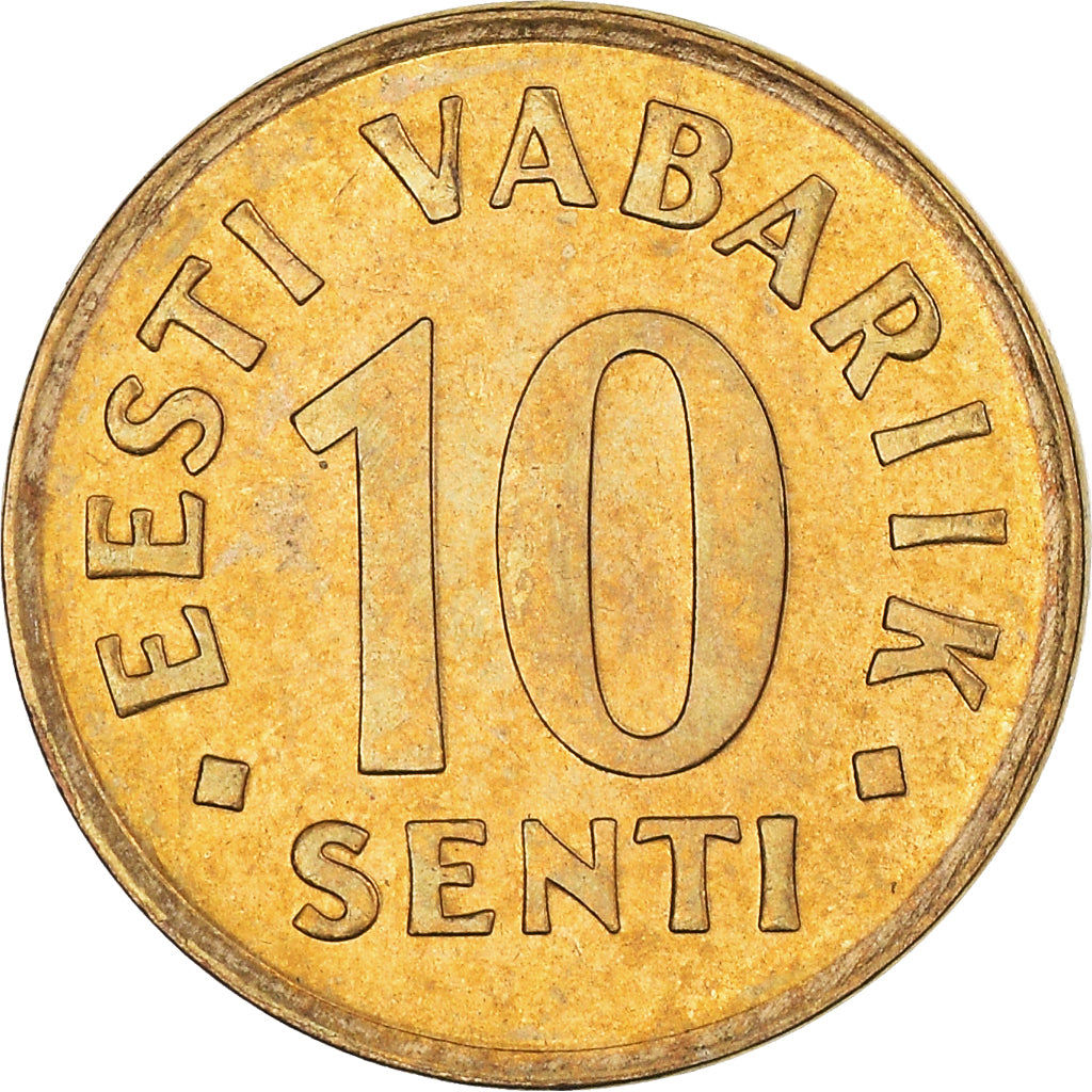 Munten, Estland, 10 Senti, 1992, no mint, UNC-, Aluminum-Bronze, KM:22