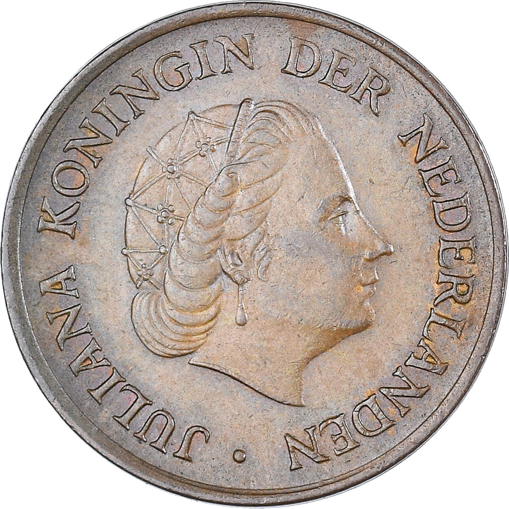 Coin, Netherlands, Juliana, 5 Cents, 1977, AU(50-53), Bronze, KM:181