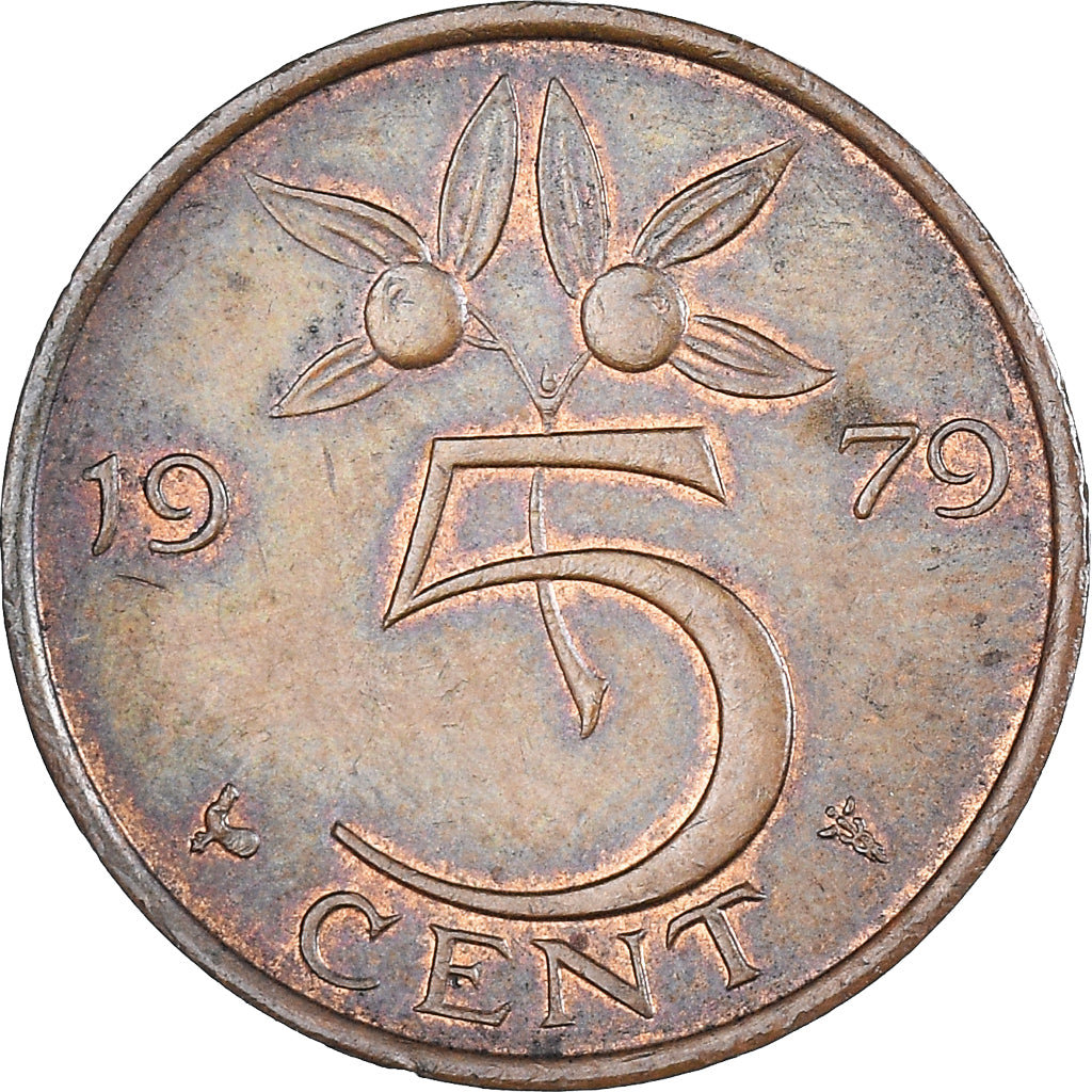 Münze, Niederlande, Juliana, 5 Cents, 1979, VZ, Bronze, KM:181