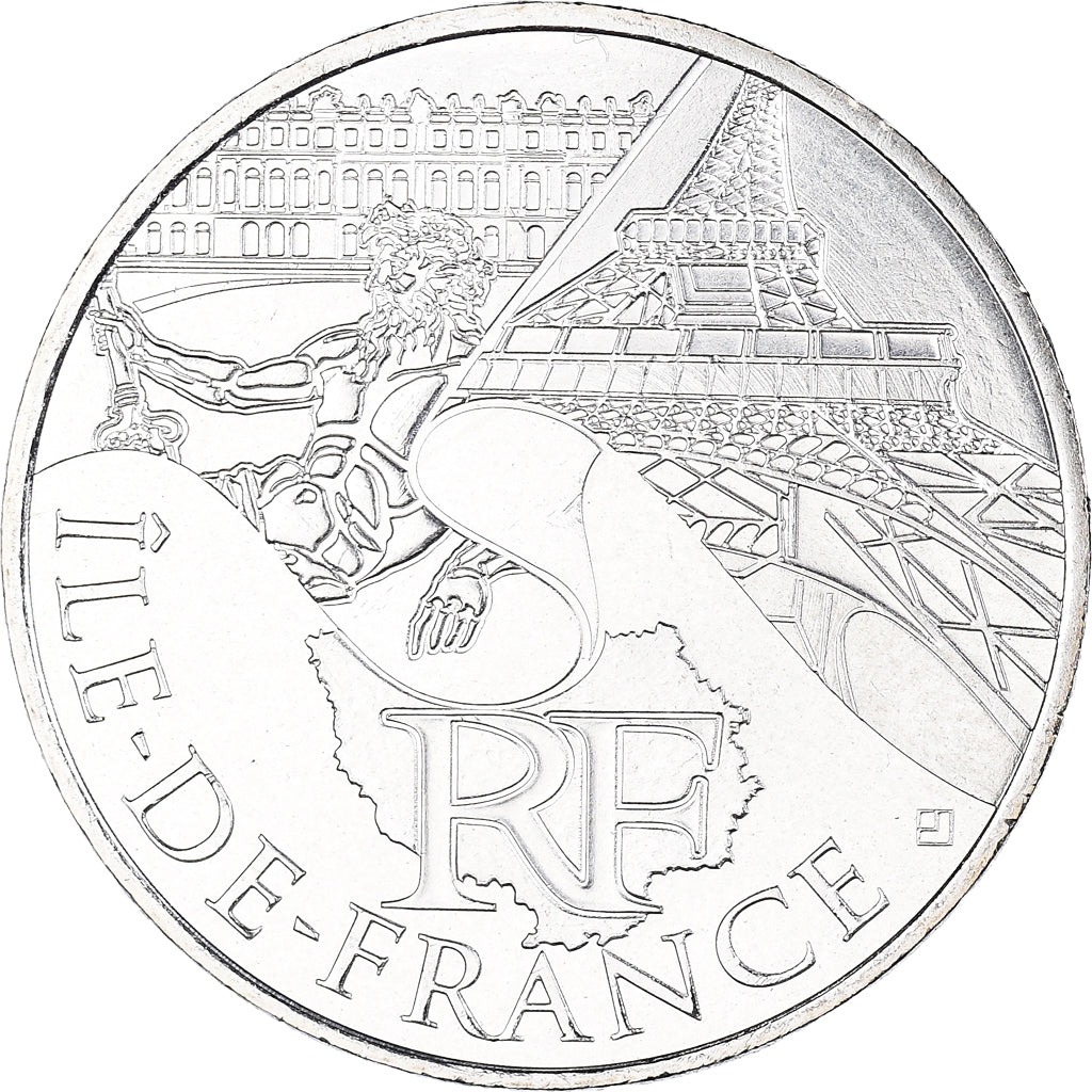 França, 10 Euro, 2011, Paris, Ile De France, MS(63), Prata, KM:1739