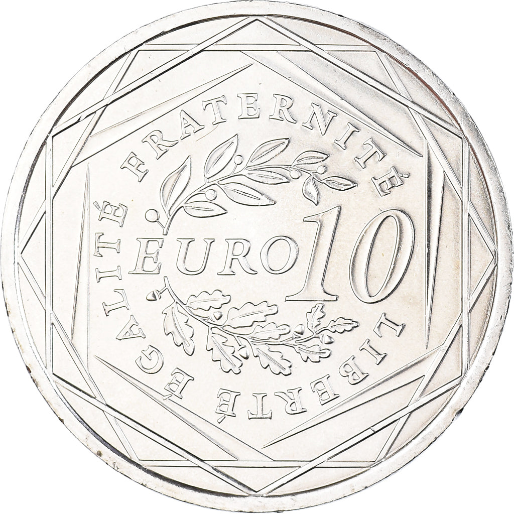 France, 10 Euro, 2009, Semeuse, MS(63), Silver, KM:1580