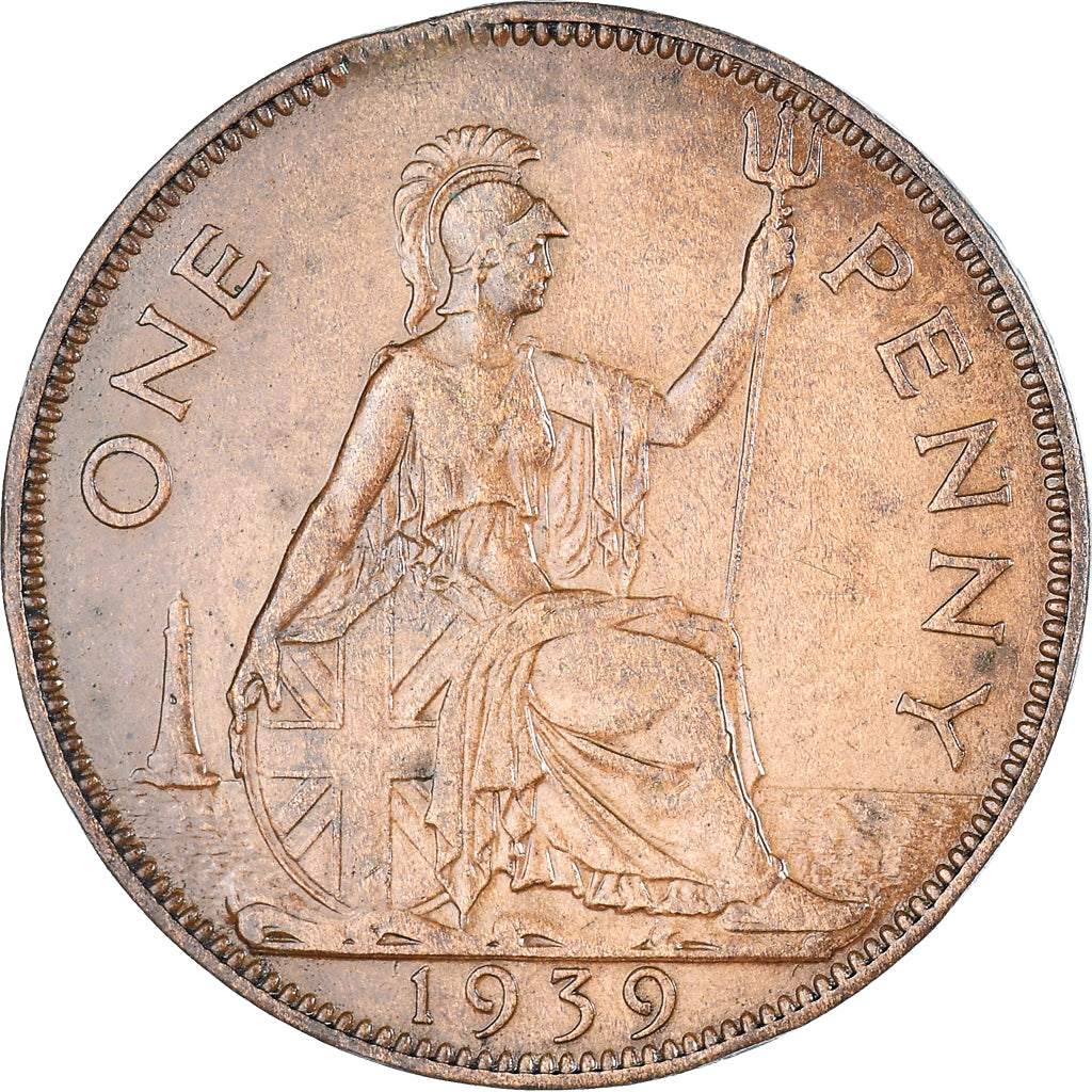 Coin, Great Britain, George VI, Penny, 1939, EF(40-45), Bronze, KM:845