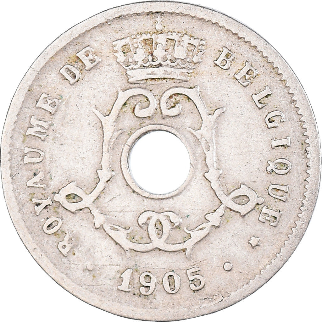 Munten, België, 5 Centimes, 1905, ZF, Cupro-nikkel, KM:55