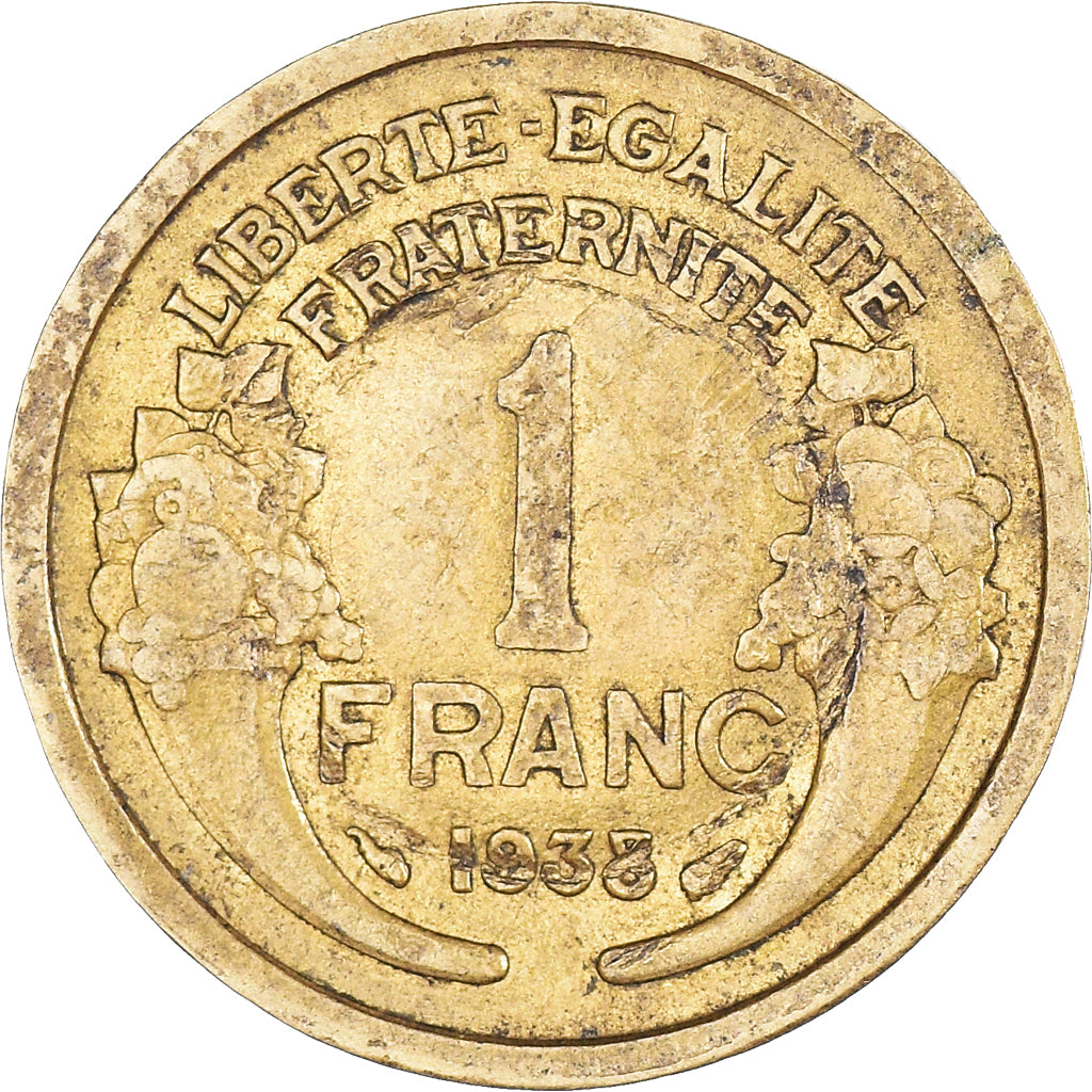 Münze, Frankreich, Morlon, Franc, 1938, SGE+, Aluminum-Bronze, KM:885