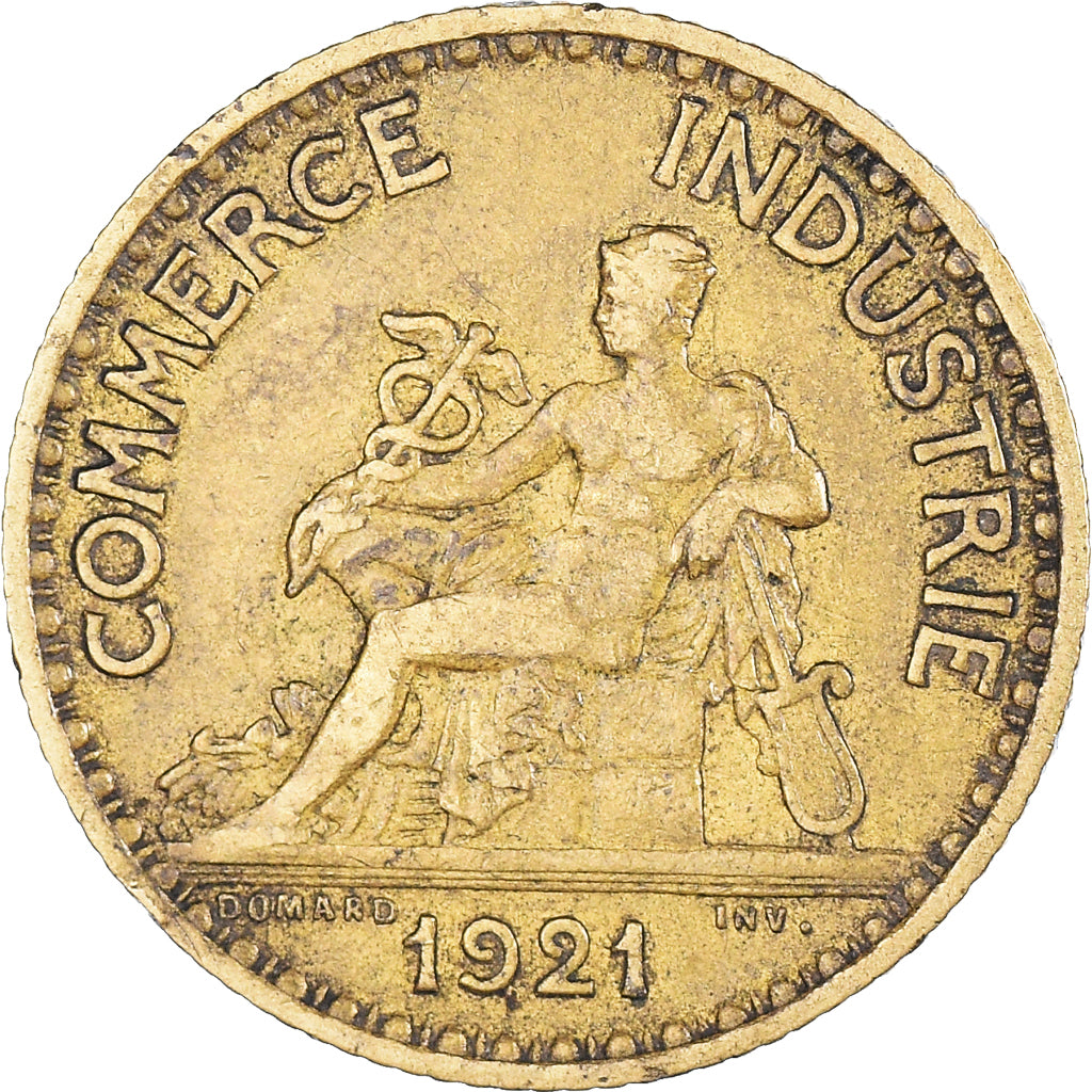 Monnaie, France, Chambre de commerce, Franc, 1921, Paris, TB+, Bronze-Aluminium