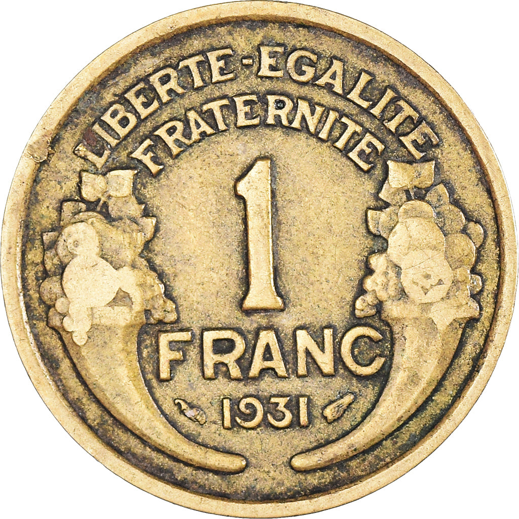 Moneta, Francja, Morlon, Franc, 1931, Paris, VF(30-35), Aluminium-Brąz, KM:885