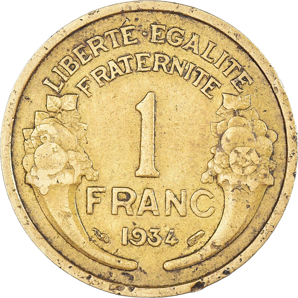 Monnaie, France, Morlon, Franc, 1934, TTB, Bronze-Aluminium, KM:885