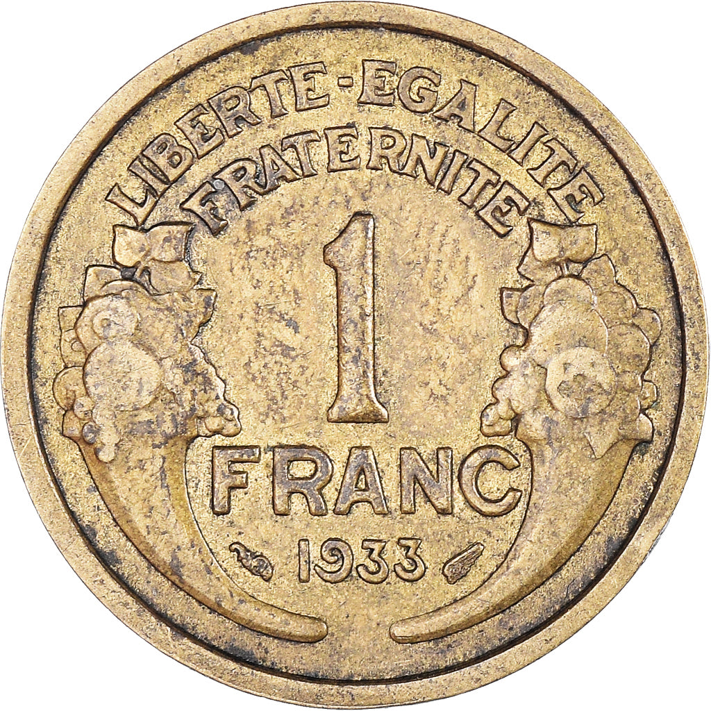 Coin, France, Morlon, Franc, 1933, VF(30-35), Aluminum-Bronze, KM:885