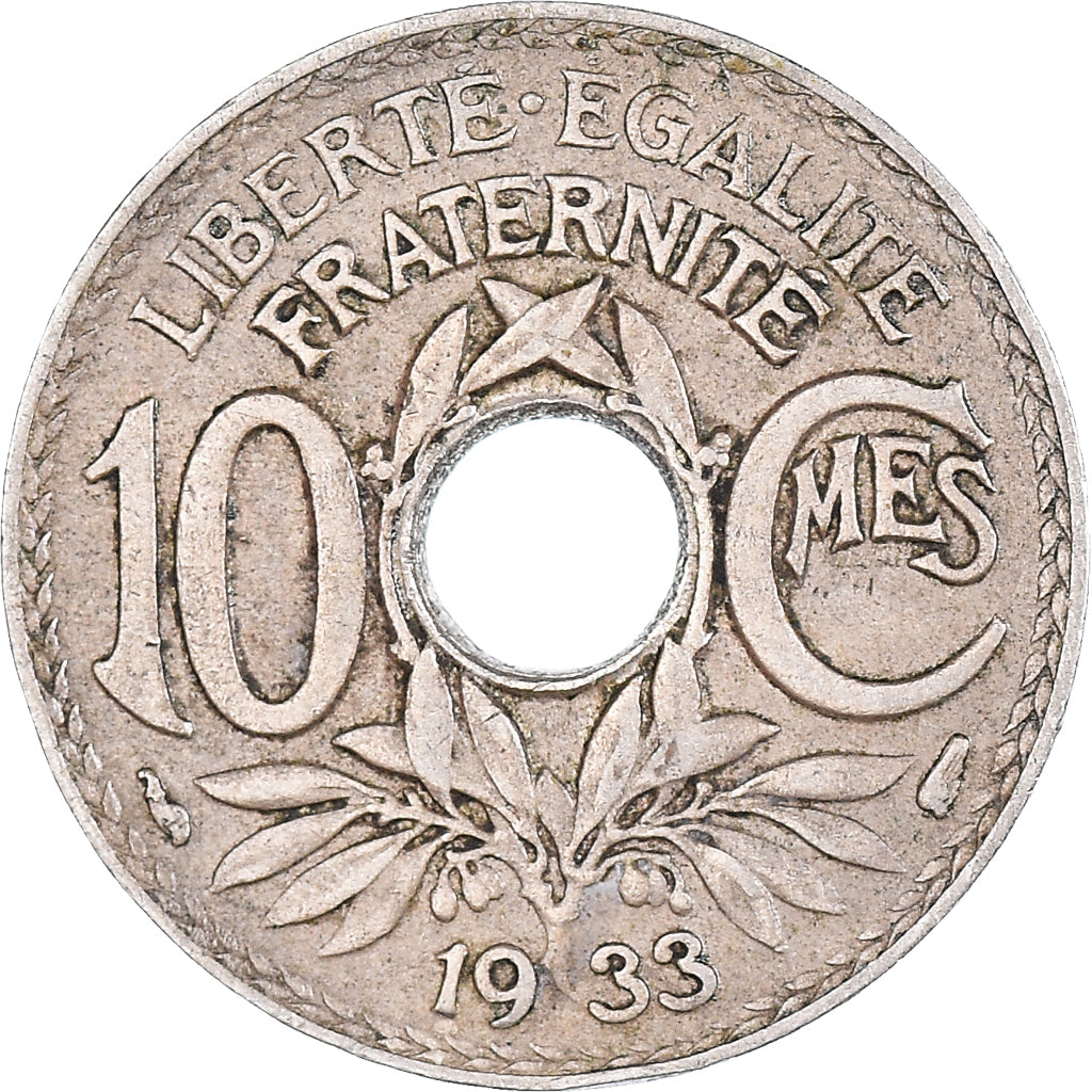 Monnaie, France, Lindauer, 10 Centimes, 1933, TTB, Cupro-nickel, KM:866a