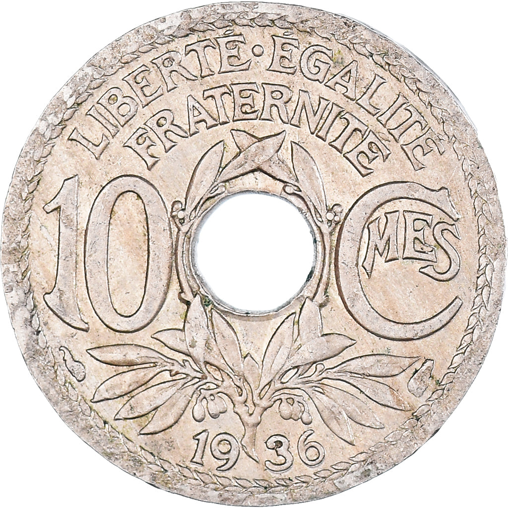 Coin, France, Lindauer, 10 Centimes, 1936, VF(20-25), Copper-nickel, KM:866a