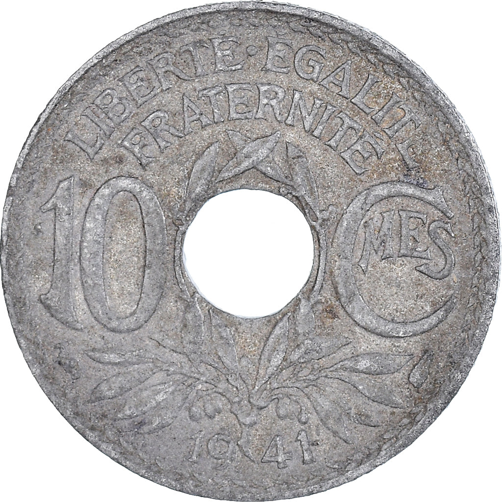 Munten, Frankrijk, 10 Centimes, 1941, FR, Zinc, KM:895