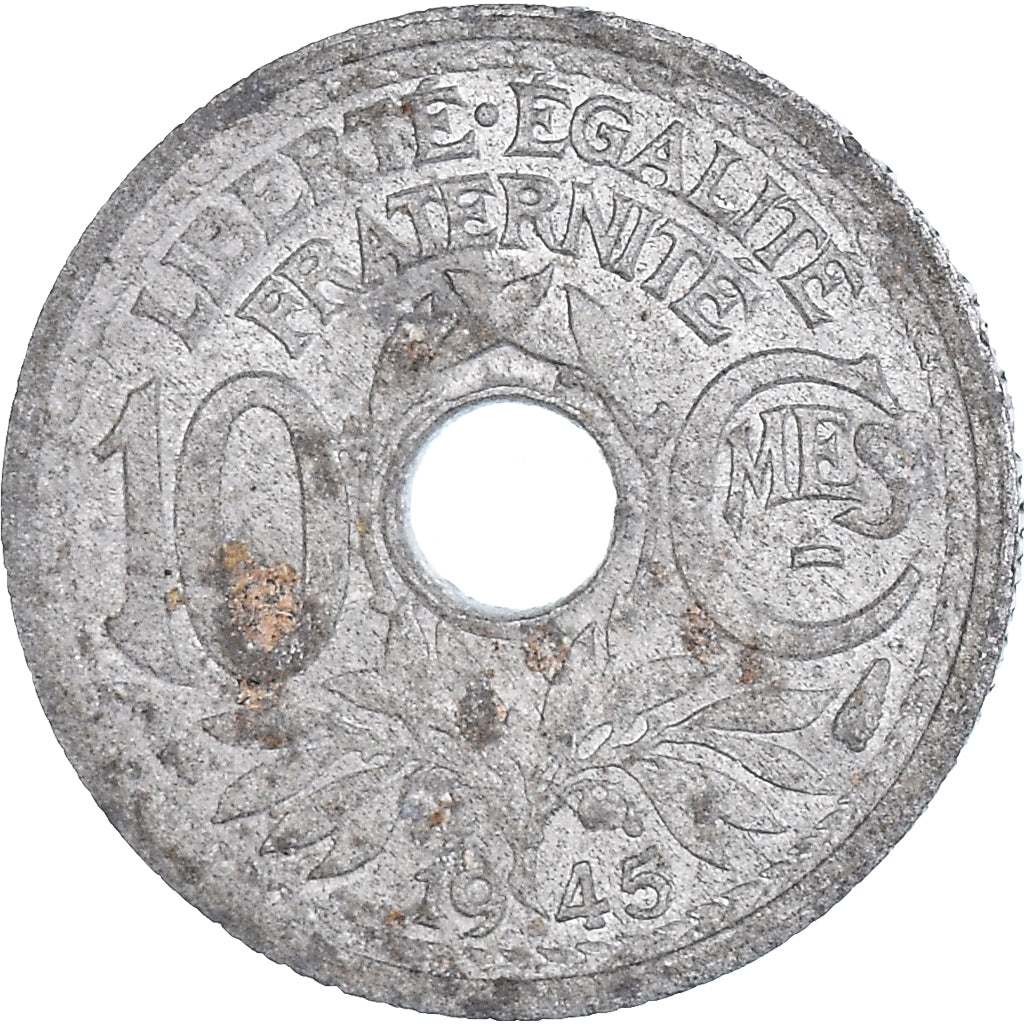 Münze, Frankreich, Lindauer, 10 Centimes, 1945, SGE+, Zinc, KM:906.1