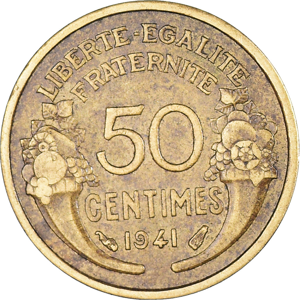 Coin, France, Morlon, 50 Centimes, 1941, VF(30-35), Aluminum-Bronze, KM:894.1