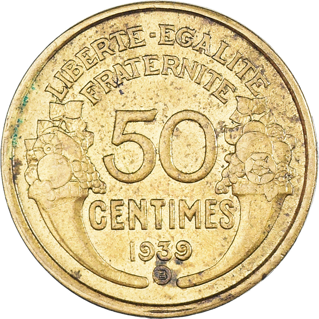 Monnaie, France, Morlon, 50 Centimes, 1939, TTB, Bronze-Aluminium, KM:894.2