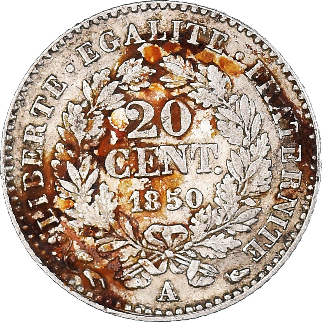 Coin, France, Cérès, 20 Centimes, 1850, Paris, EF(40-45), Silver, KM:758.1