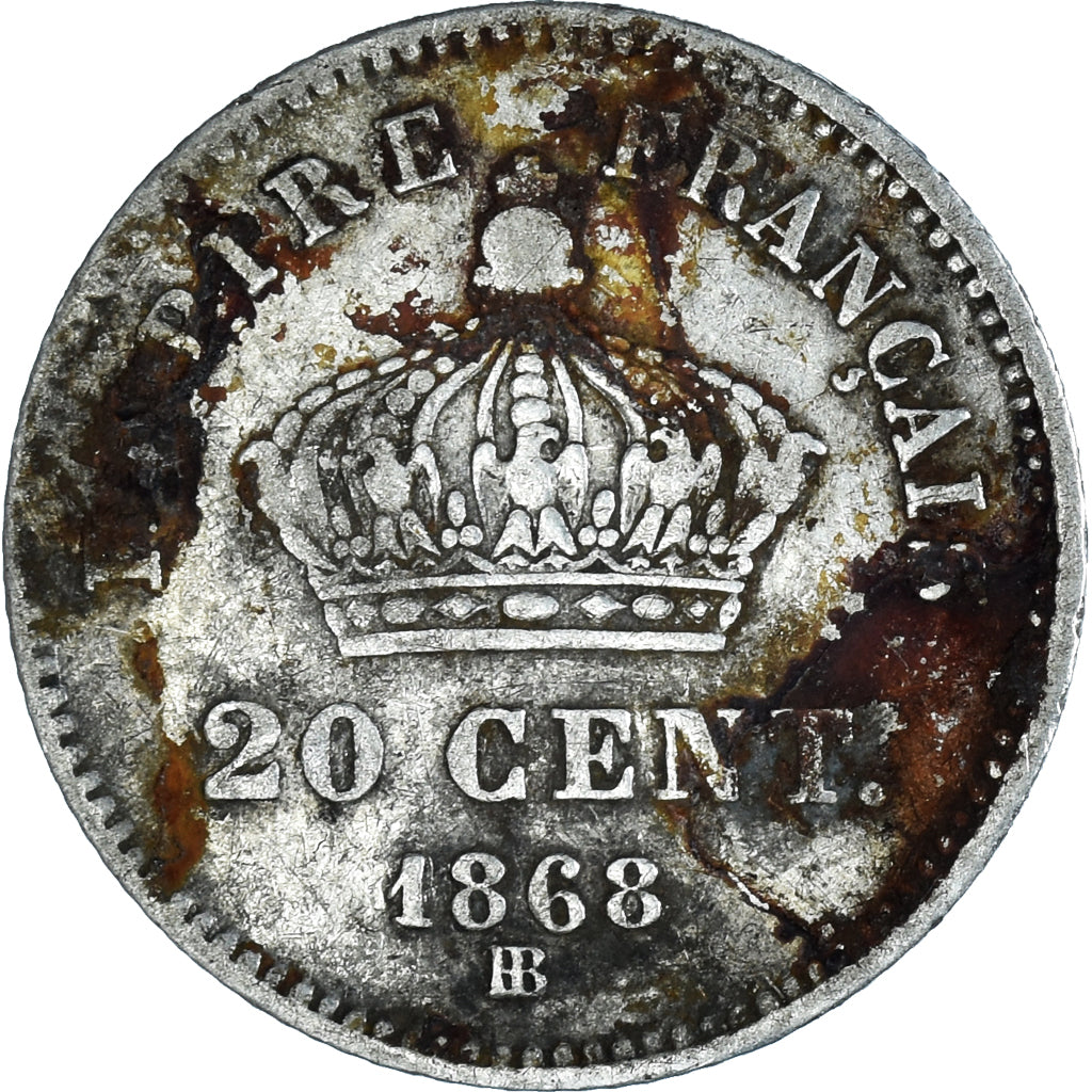 Coin, France, Napoleon III, Napoléon III, 20 Centimes, 1868, Strasbourg