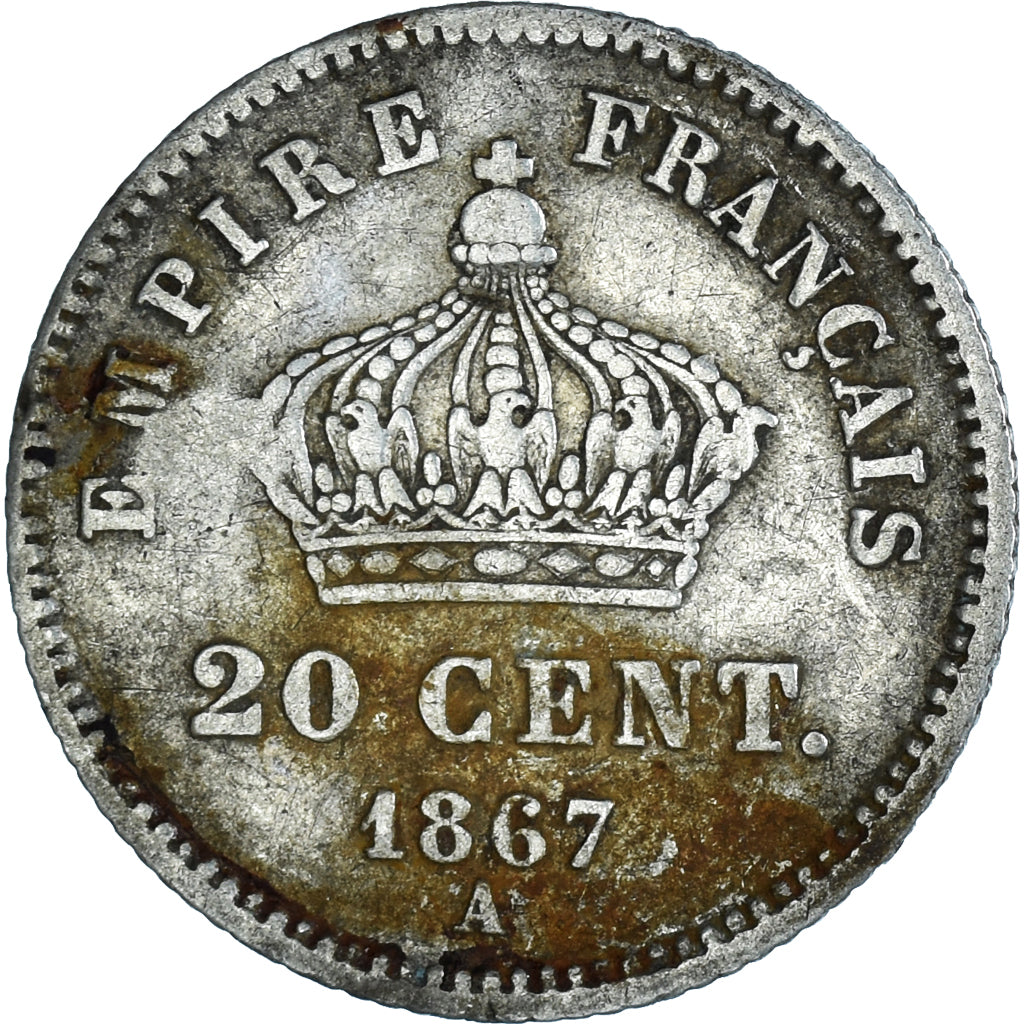 Münze, Frankreich, Napoleon III, Napoléon III, 20 Centimes, 1867, Paris, S