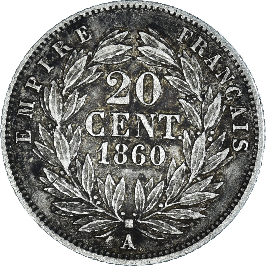 Coin, France, Napoleon III, Napoléon III, 20 Centimes, 1860, Paris, VF(30-35)