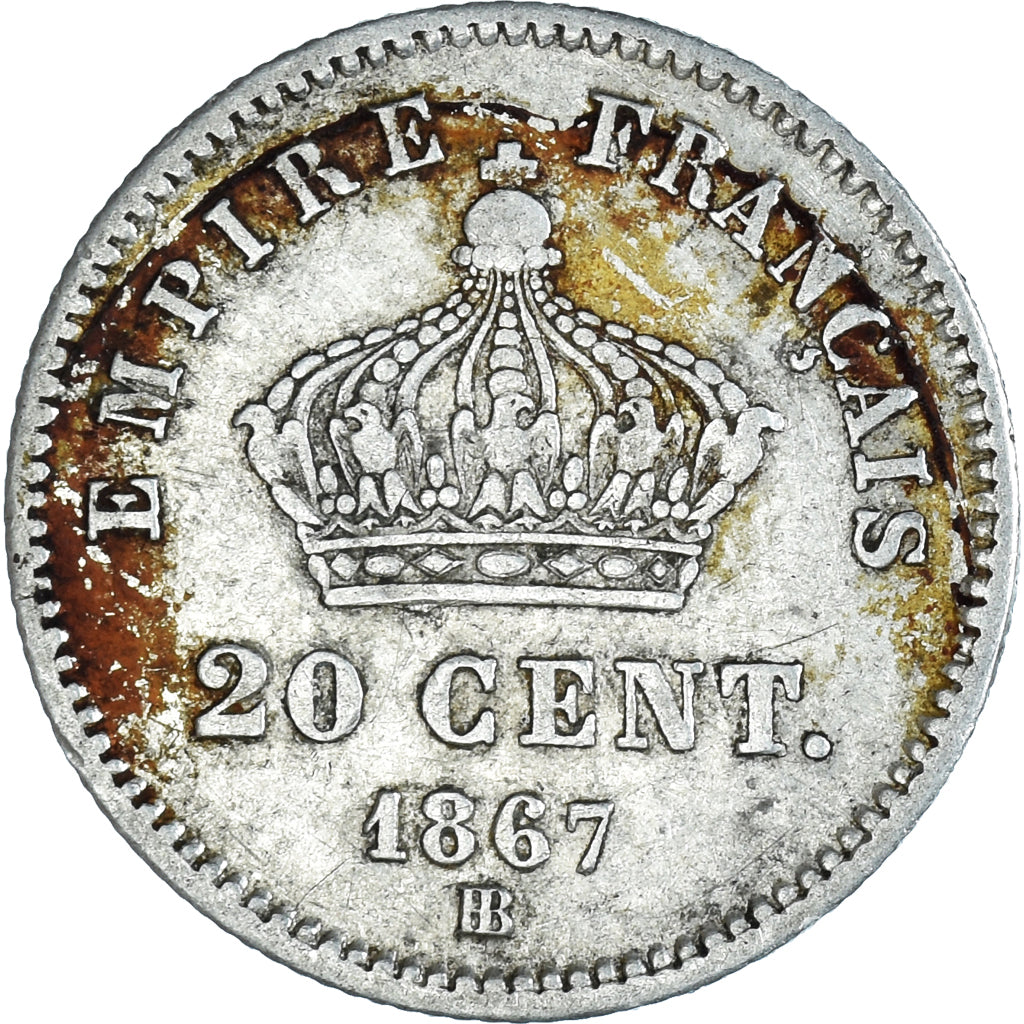 Coin, France, Napoleon III, Napoléon III, 20 Centimes, 1867, Strasbourg