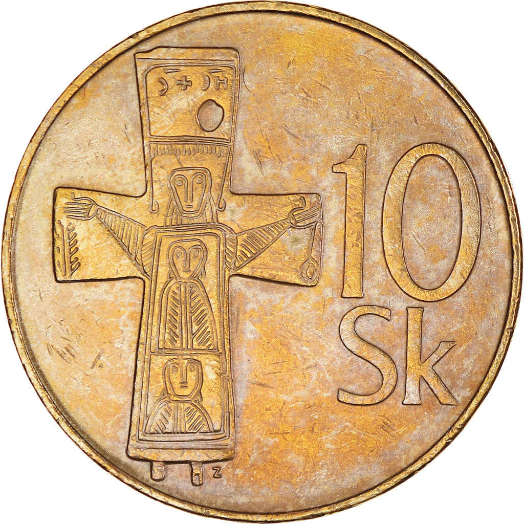 Monnaie, Slovaquie, 10 Koruna, 1995, SPL+, Bronze-Aluminium, KM:11