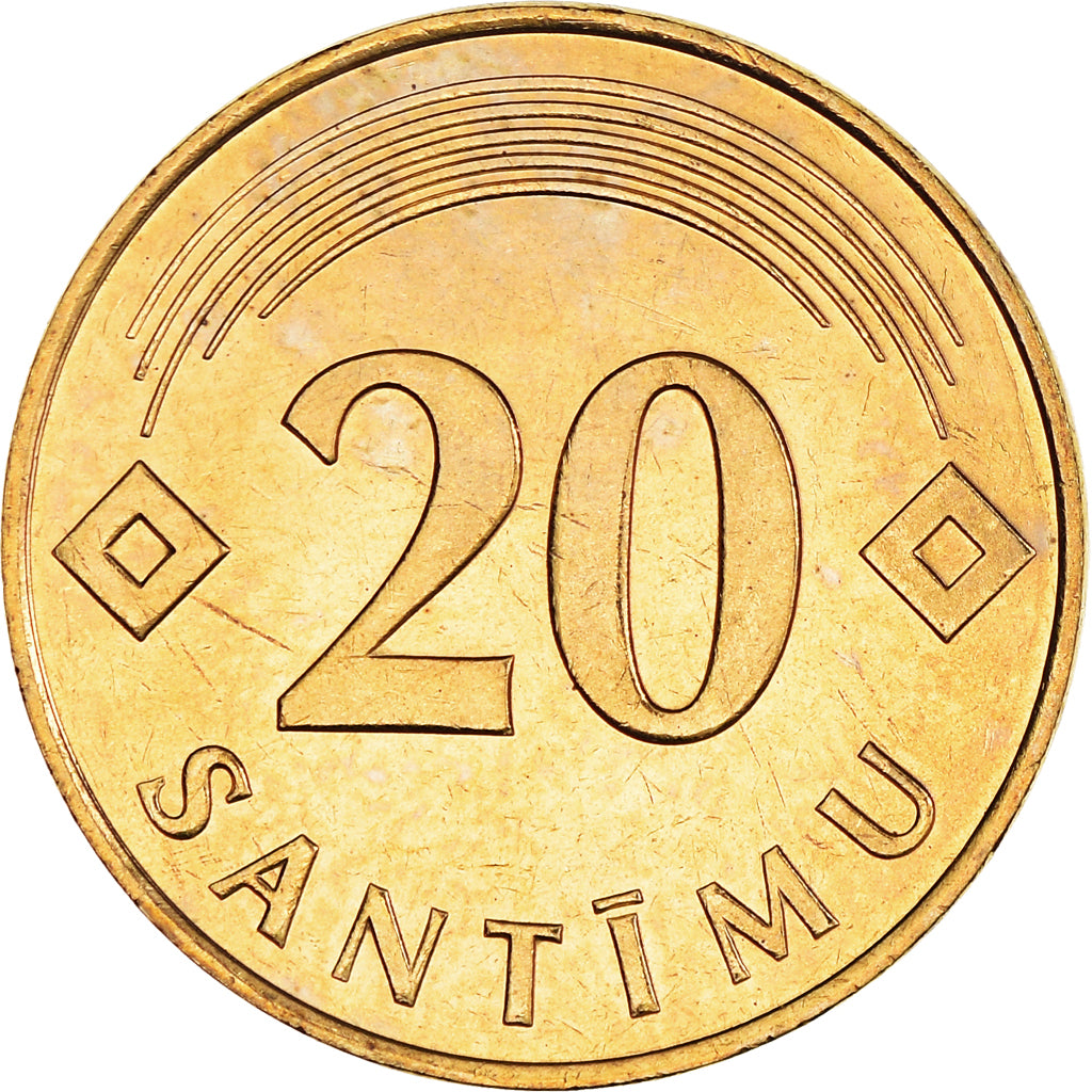 Monnaie, Lettonie, 20 Santimu, 1992, SPL+, Nickel-Cuivre, KM:22.1