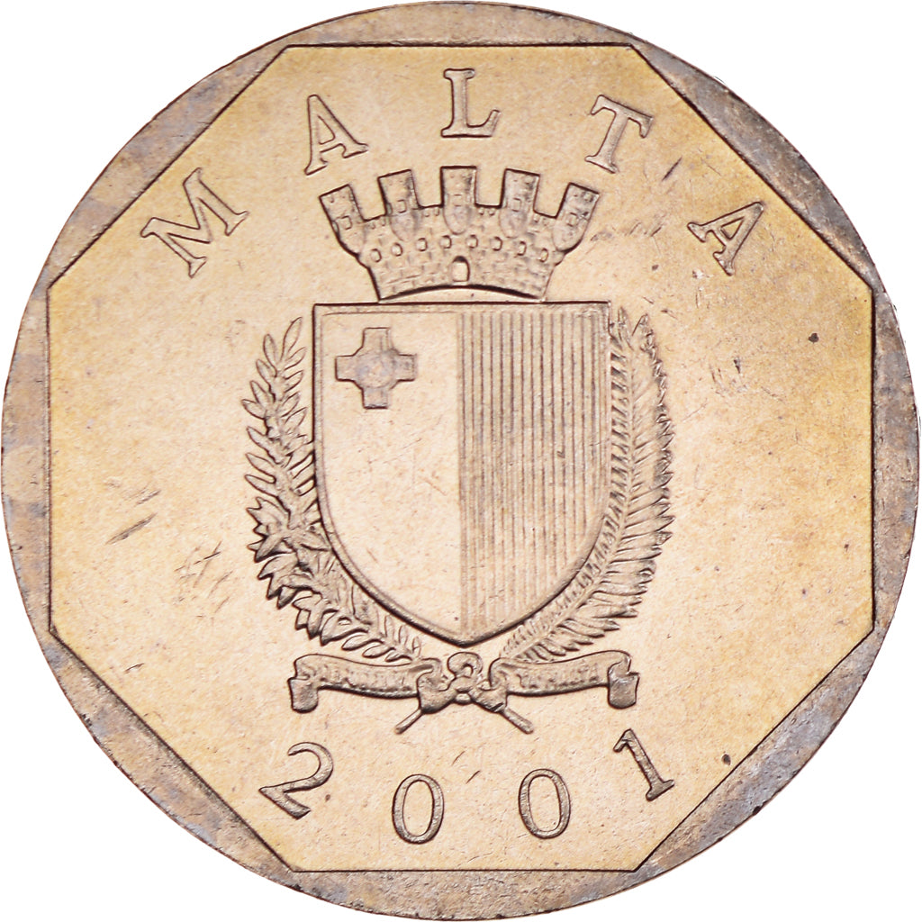 Munten, Malta, 50 Cents, 2001, UNC-, Cupro-nikkel, KM:98