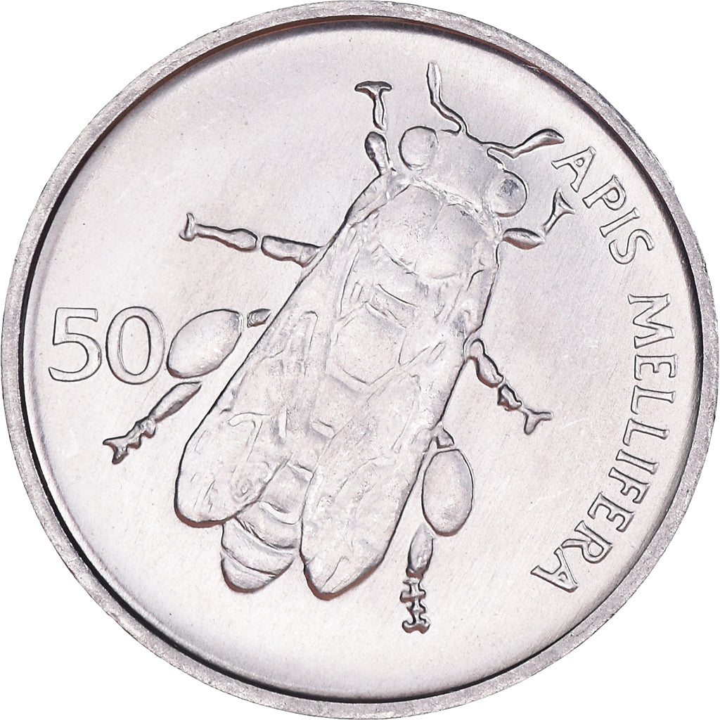 Moneda, Eslovenia, 50 Stotinov, 1996, SC+, Aluminio, KM:3