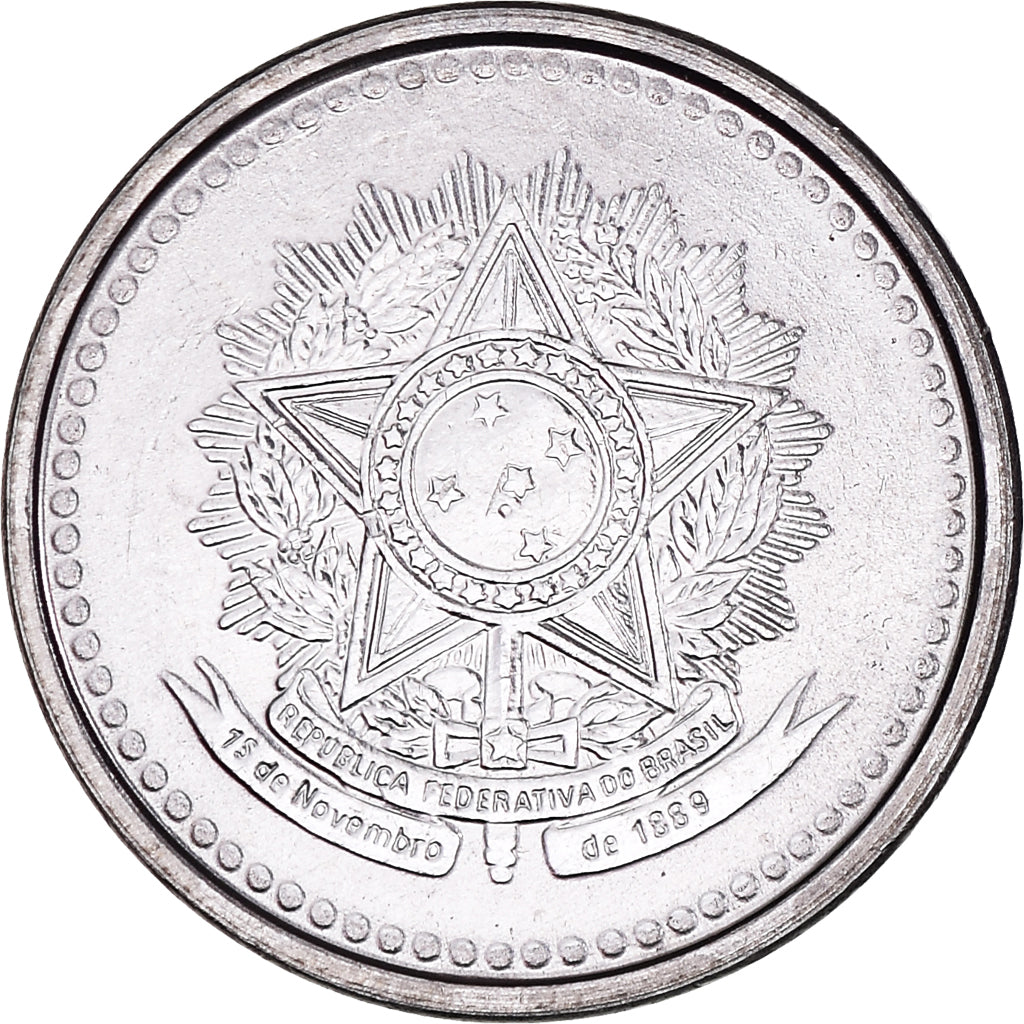 Coin, Brazil, 5 Centavos, 1986, MS(64), Stainless Steel, KM:601