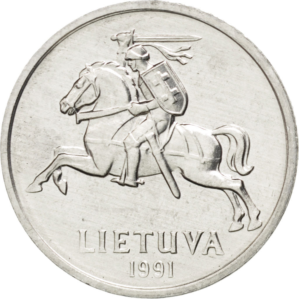 Münze, Lithuania, Centas, 1991, UNZ, Aluminium, KM:85