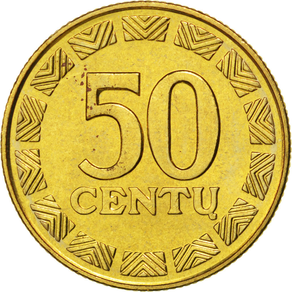 Munten, Lithouwen, 50 Centu, 1997, UNC-, KM:108