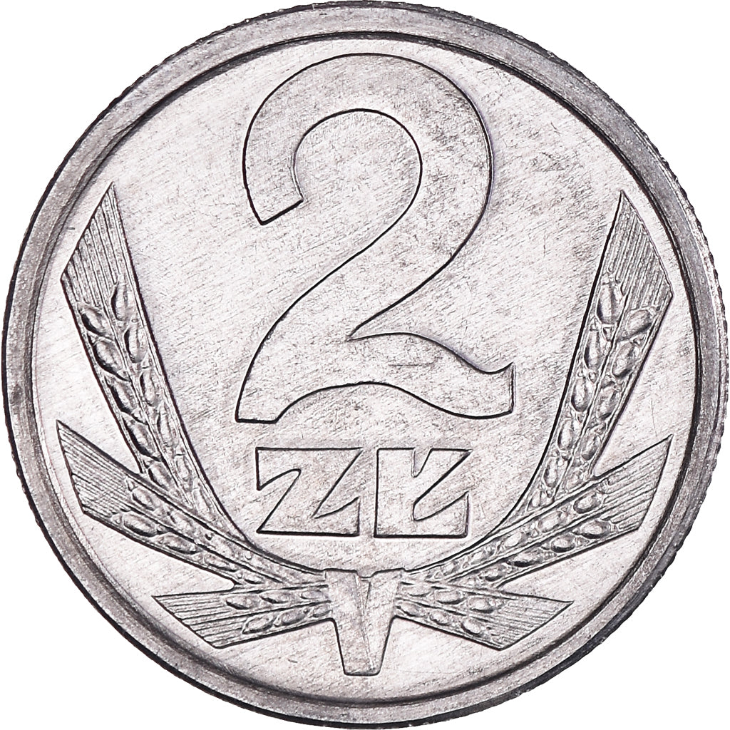 Moneta, Polska, 2 Zlote, 1990, Warsaw, MS(64), Aluminium, KM:80.3