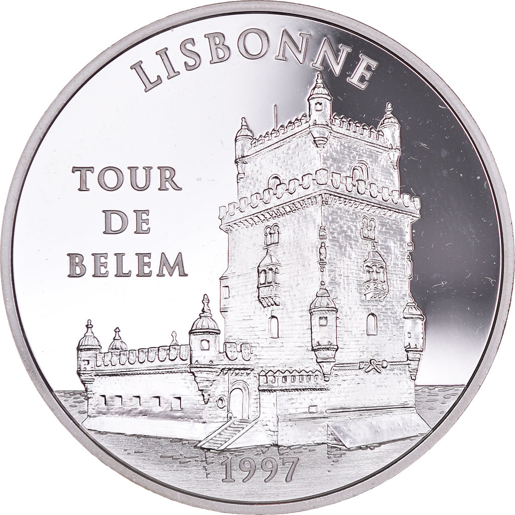 Moeda, França, La Tour de Belem - Lisbonne, 100 Francs-15 Euro, 1997, BE