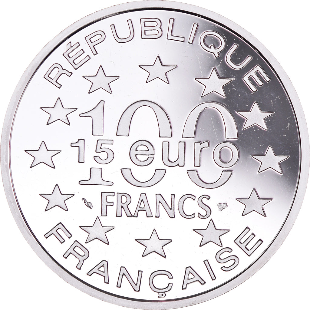 Moeda, França, La Tour de Belem - Lisbonne, 100 Francs-15 Euro, 1997, BE