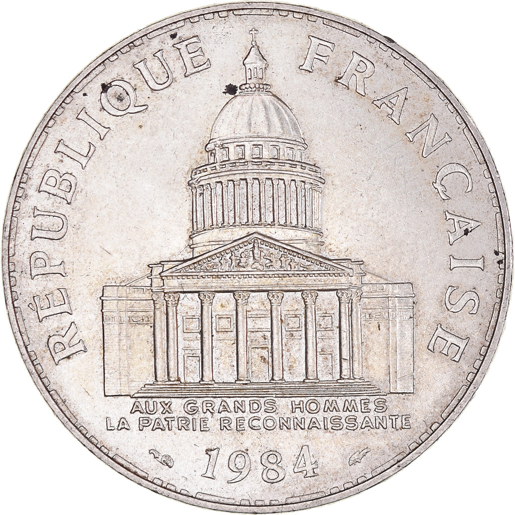Munten, Frankrijk, Panthéon, 100 Francs, 1984, Paris, PR, Zilver, KM:951.1
