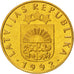 Coin, Latvia, 20 Santimu, 1992, MS(63), Nickel-brass, KM:22.1