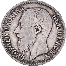 Coin, Belgium, Leopold II, Franc, 1886, VF(20-25), Silver, KM:29.1