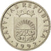 Moneta, Łotwa, 50 Santimu, 1992, MS(63), Miedź-Nikiel, KM:13