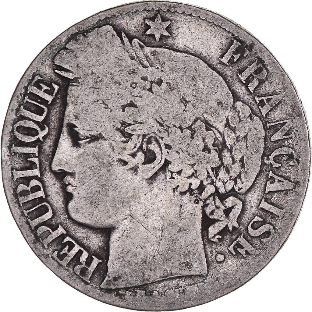 Coin, France, Cérès, Franc, 1872, Paris, F(12-15), Silver, KM:822.1