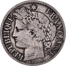 Monnaie, France, Cérès, 2 Francs, 1871, Bordeaux, TB, Argent, Gadoury:529